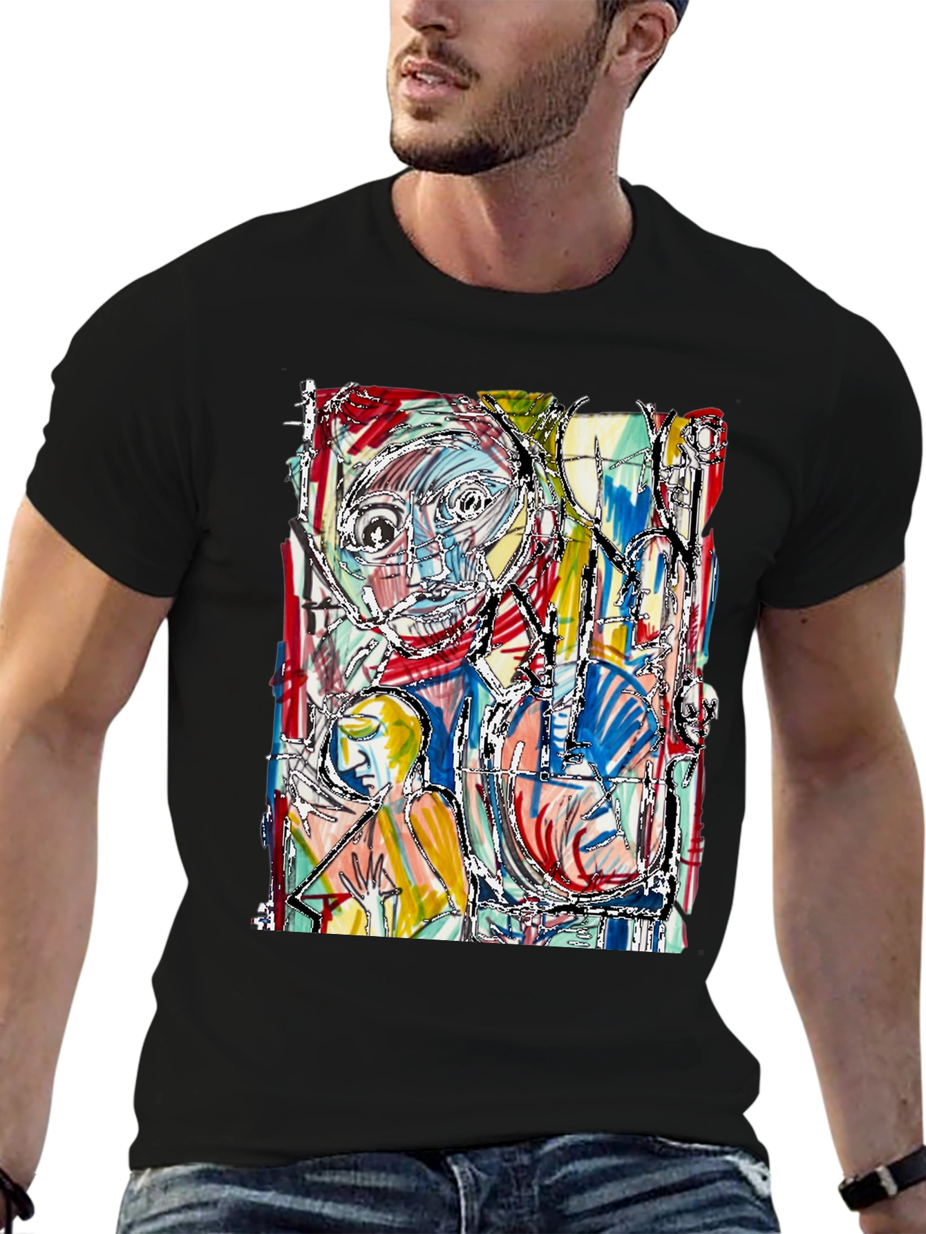 Abstract Art Graphic Tee - Unique Style