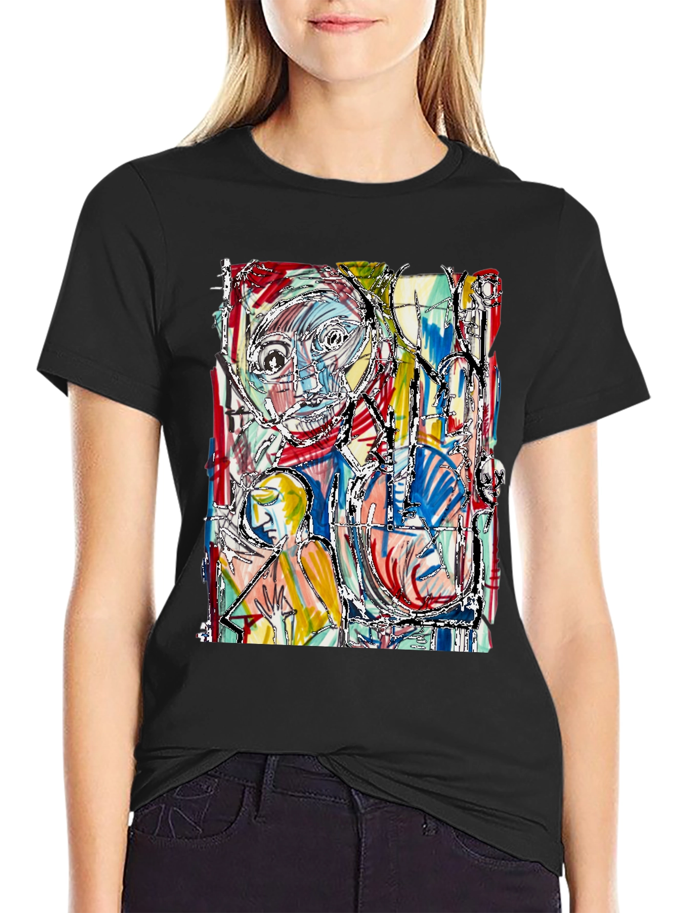 Abstract Art Graphic Tee - Unique Style