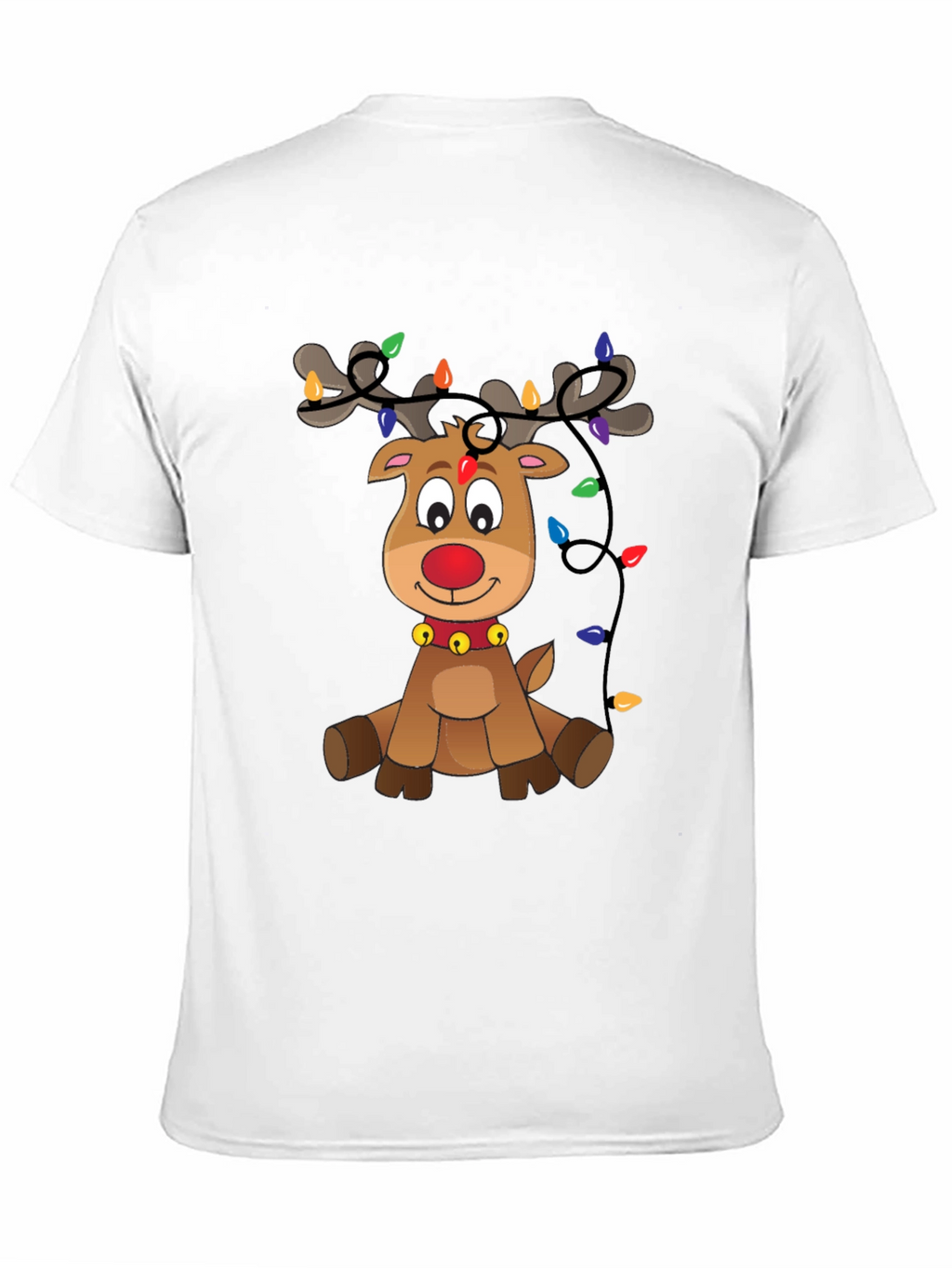 Festive Reindeer Graphic Tee - Holiday Cheer