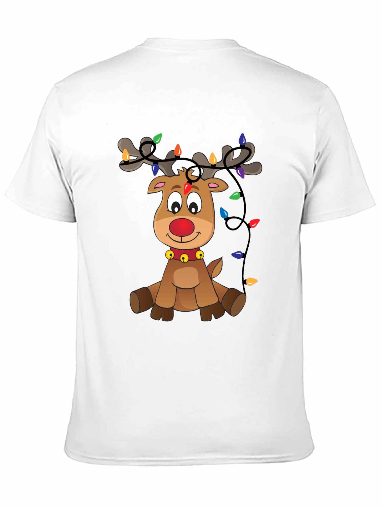 Festive Reindeer Graphic Tee - Holiday Cheer