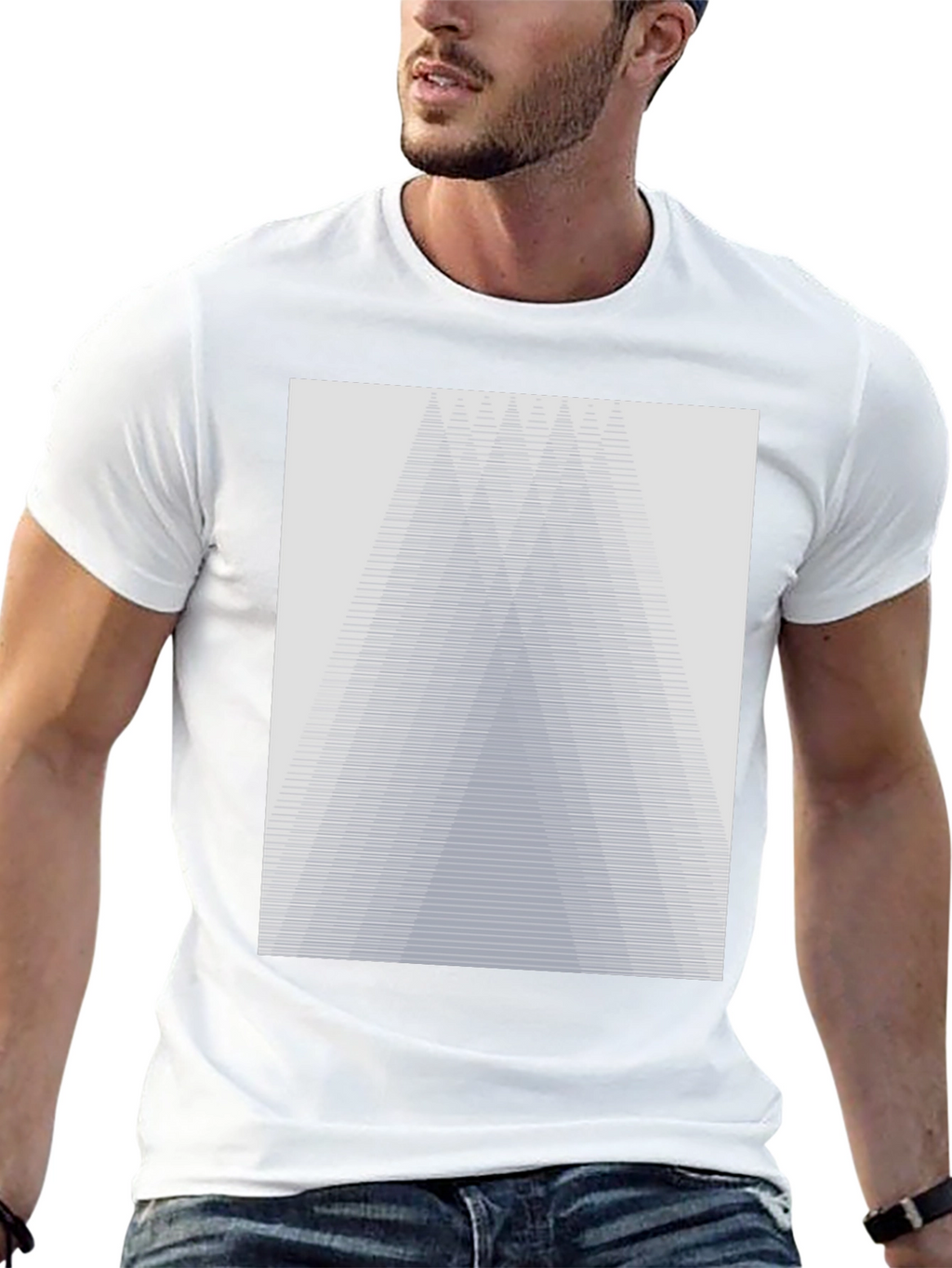 Abstract Geometric Graphic Tee - Modern Design