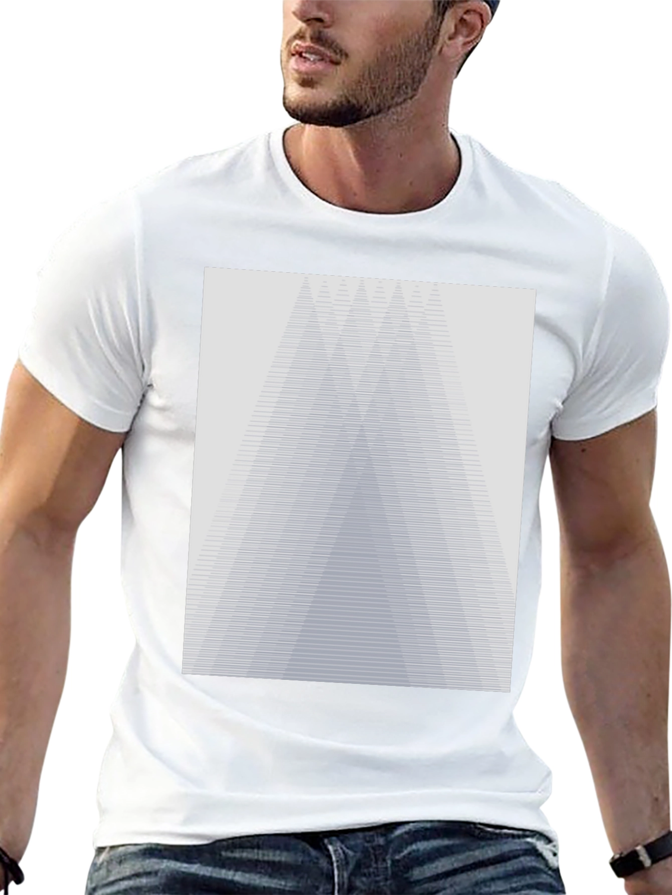 Abstract Geometric Graphic Tee - Modern Design
