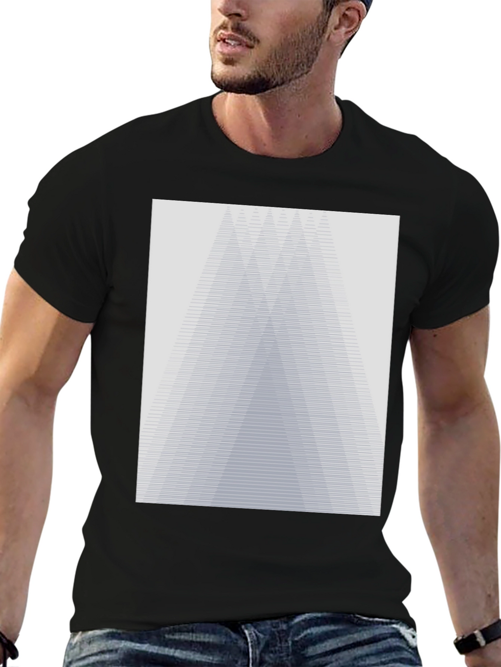 Abstract Geometric Graphic Tee - Modern Design