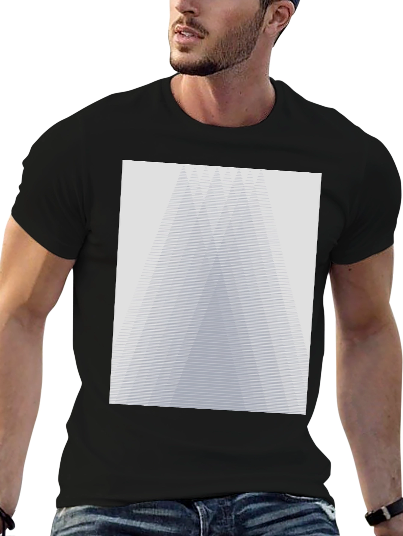 Abstract Geometric Graphic Tee - Modern Design