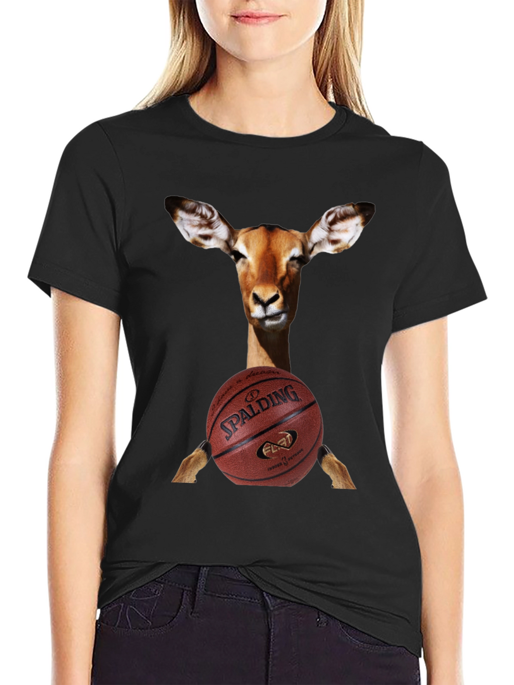 Deer Basketball T-Shirt - Spalding Graphic Tee