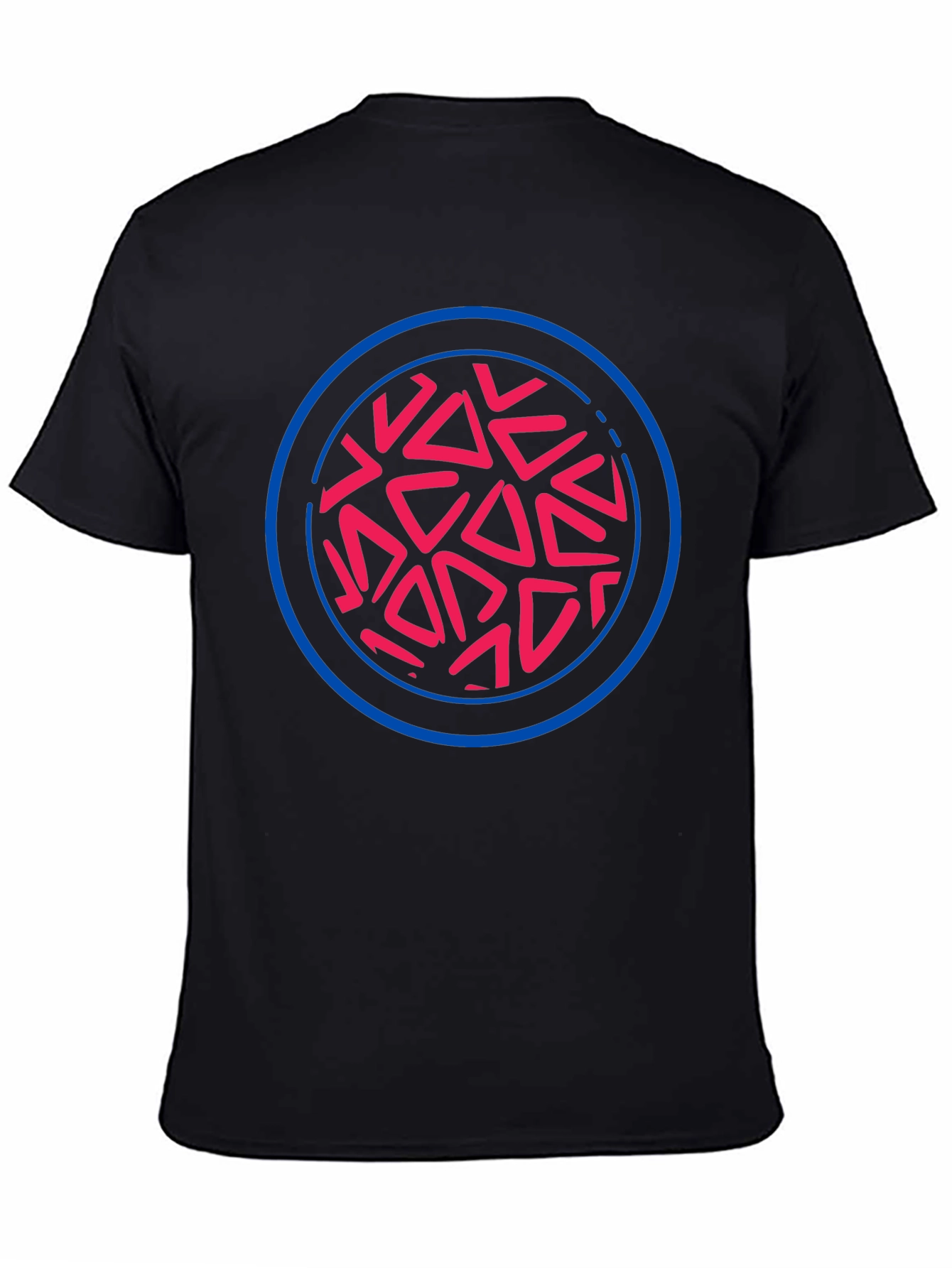 Abstract Circle Graphic Tee - Black