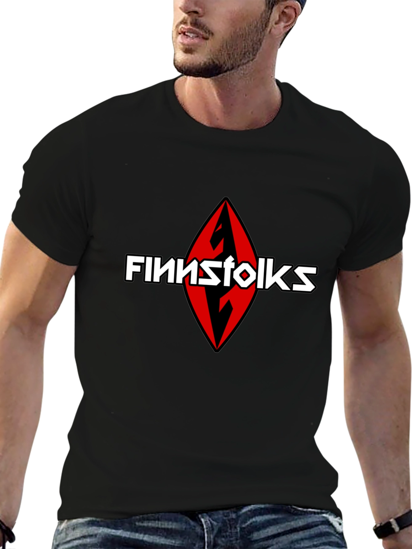 Finnstolk Logo Black T-Shirt