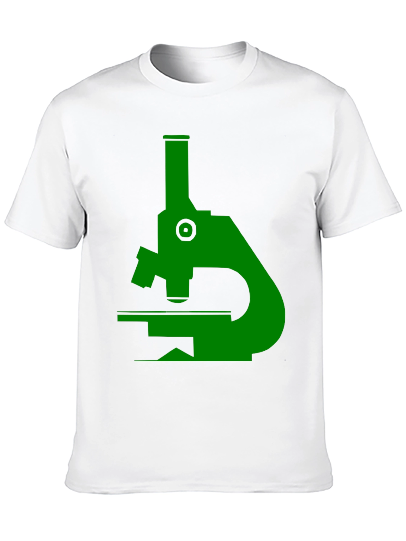 Green Microscope Graphic Black T-Shirt