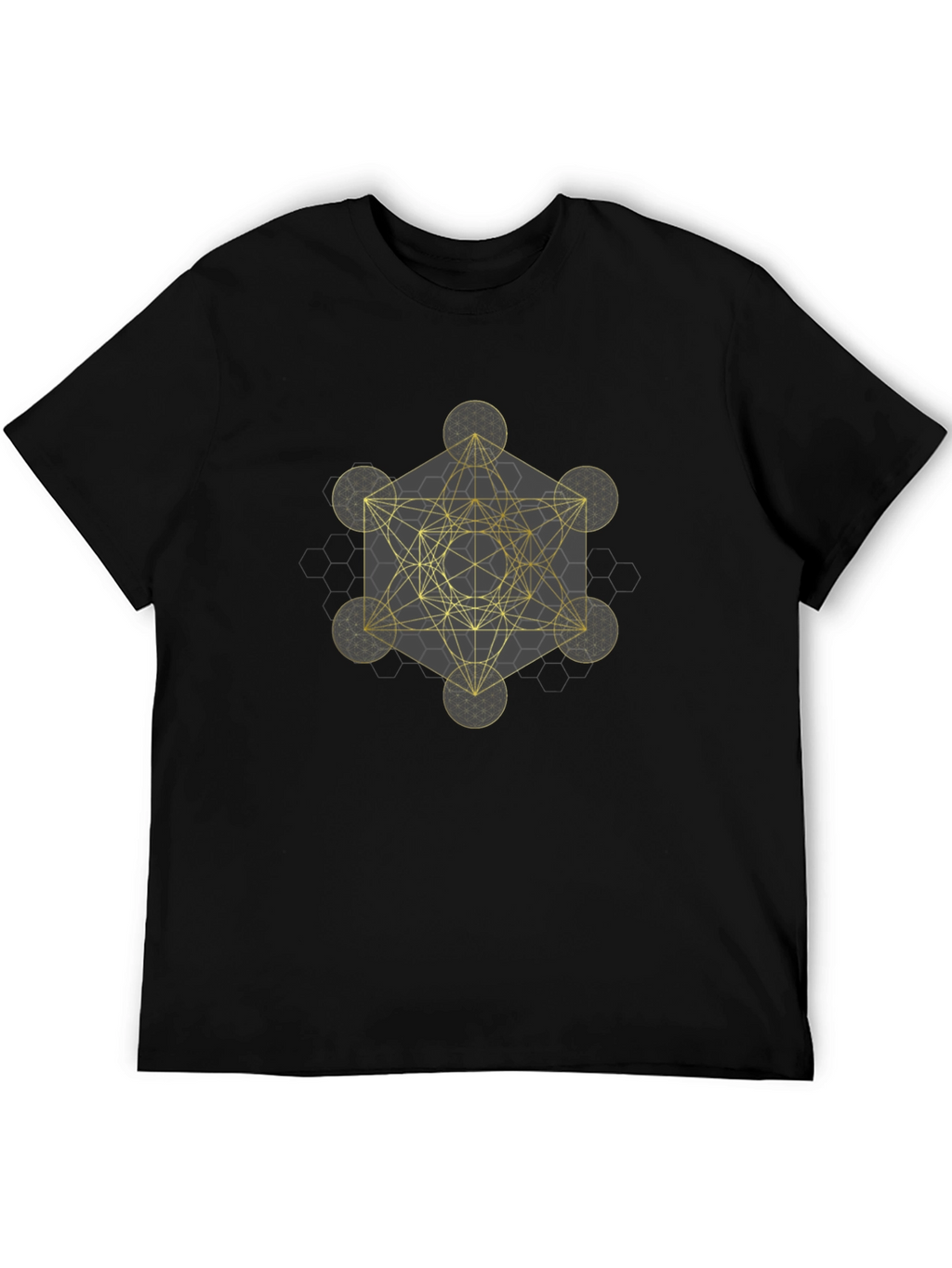 Geometric Graphic Tee - Metatrons Cube Design