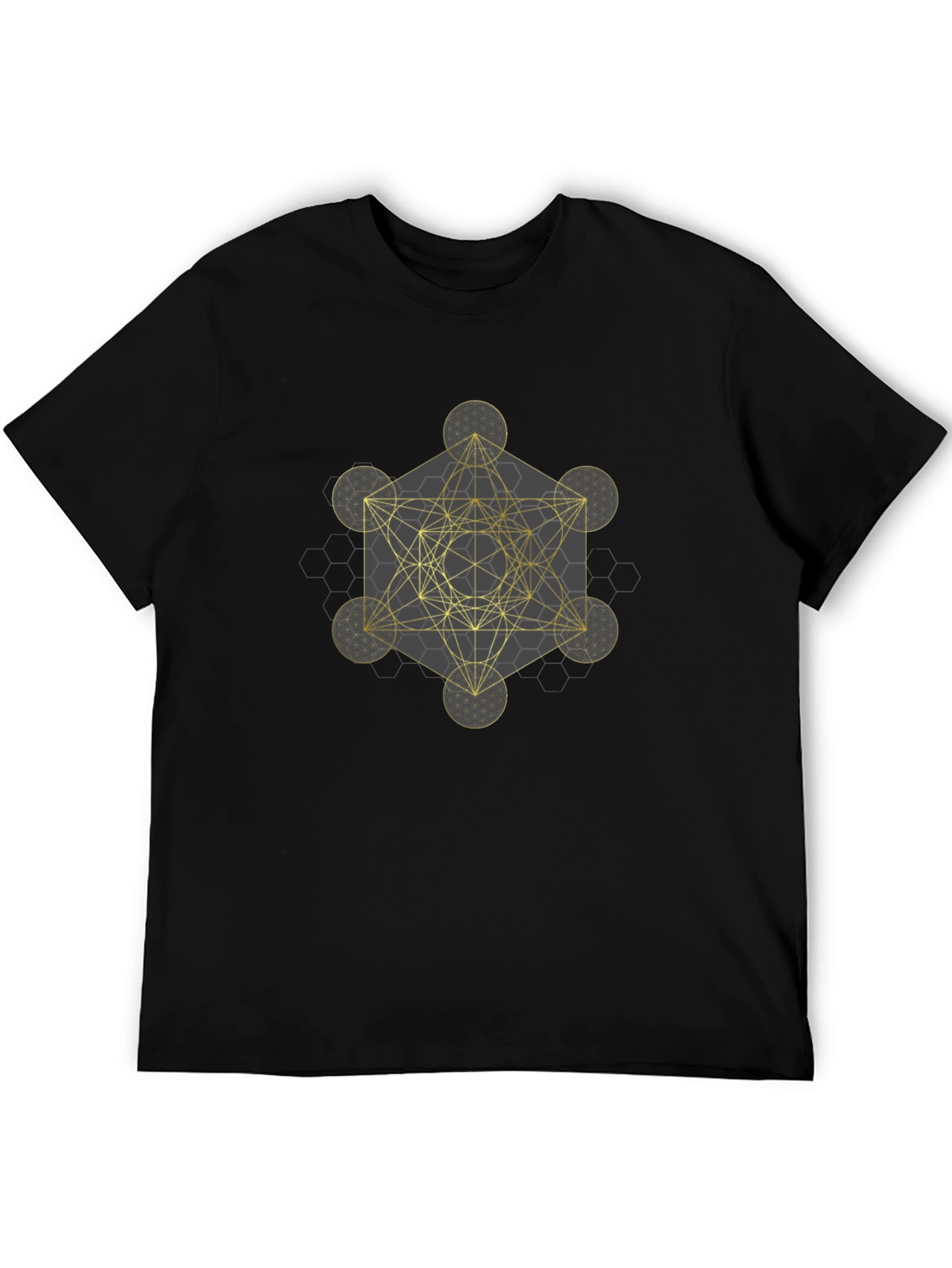 Geometric Graphic Tee - Metatrons Cube Design