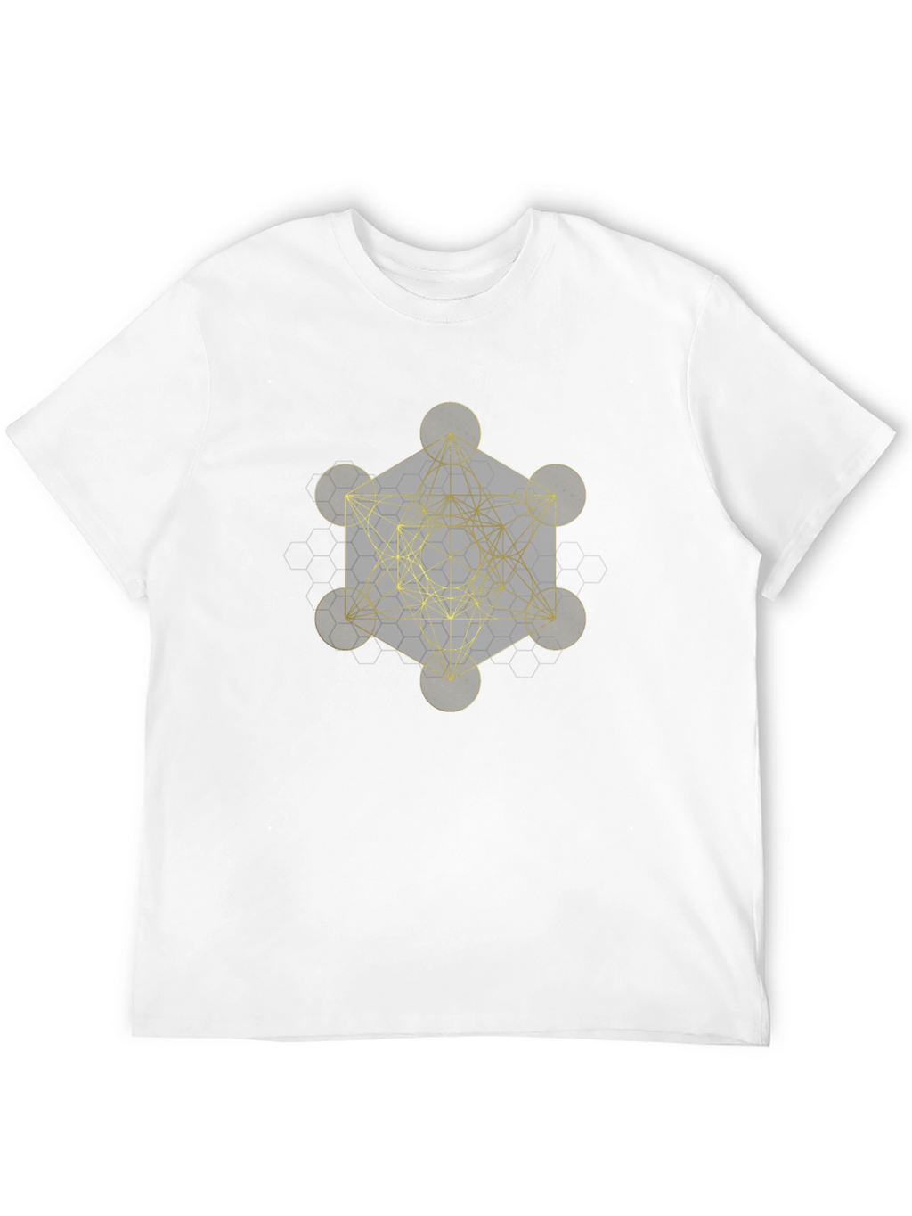 Geometric Graphic Tee - Metatrons Cube Design