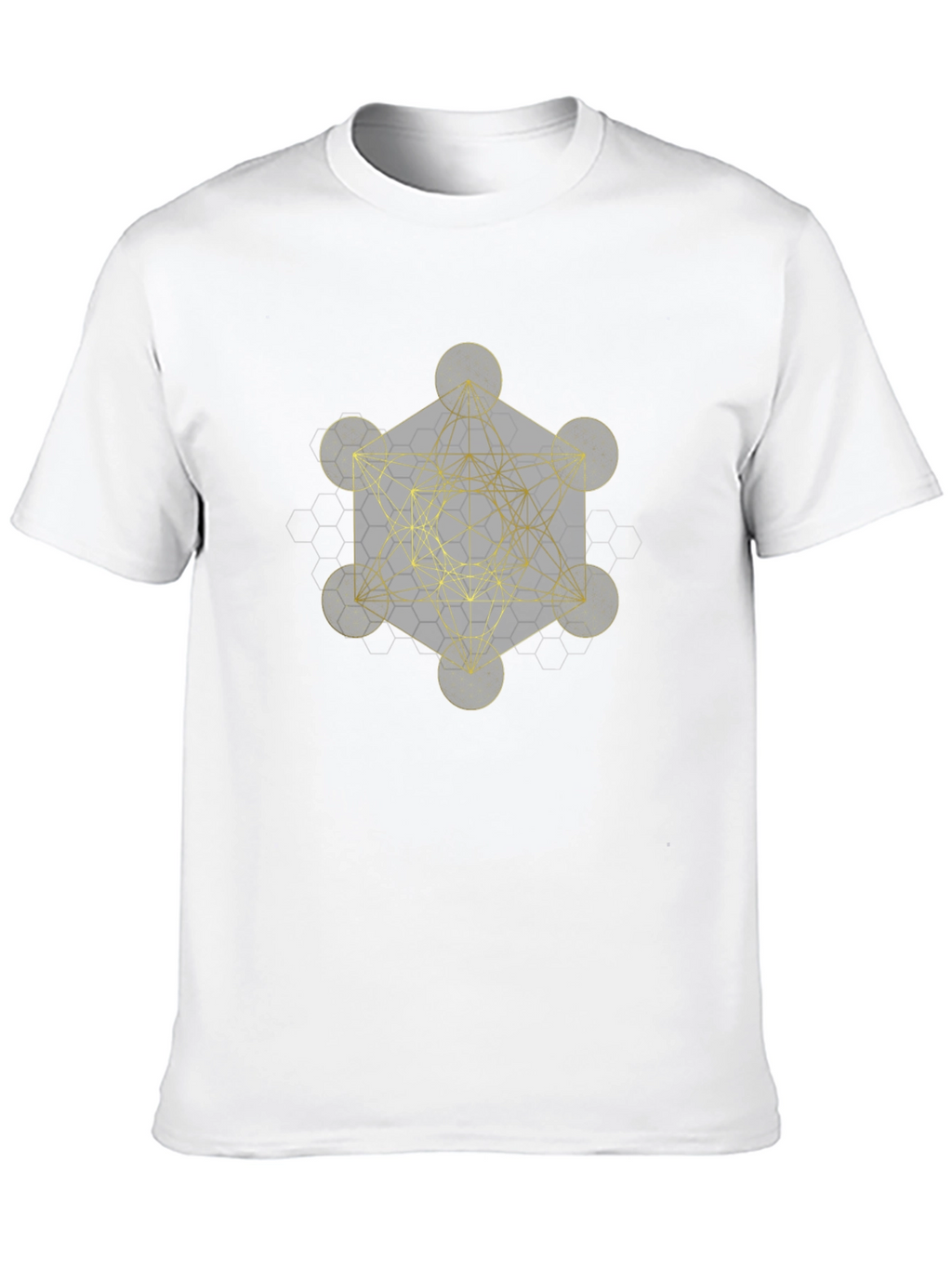 Geometric Graphic Tee - Metatrons Cube Design