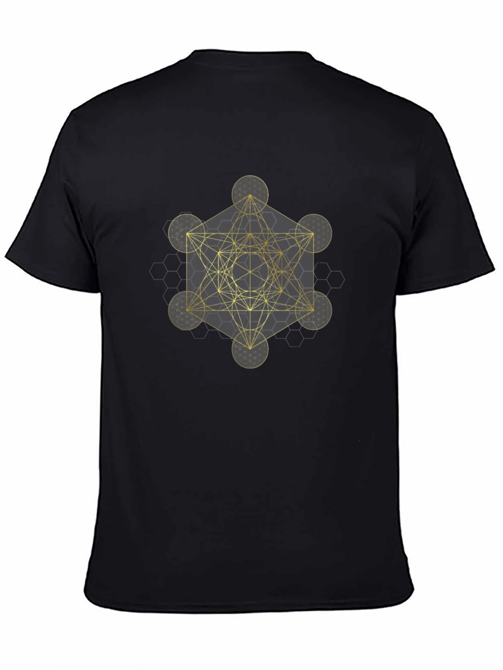 Geometric Graphic Tee - Metatrons Cube Design
