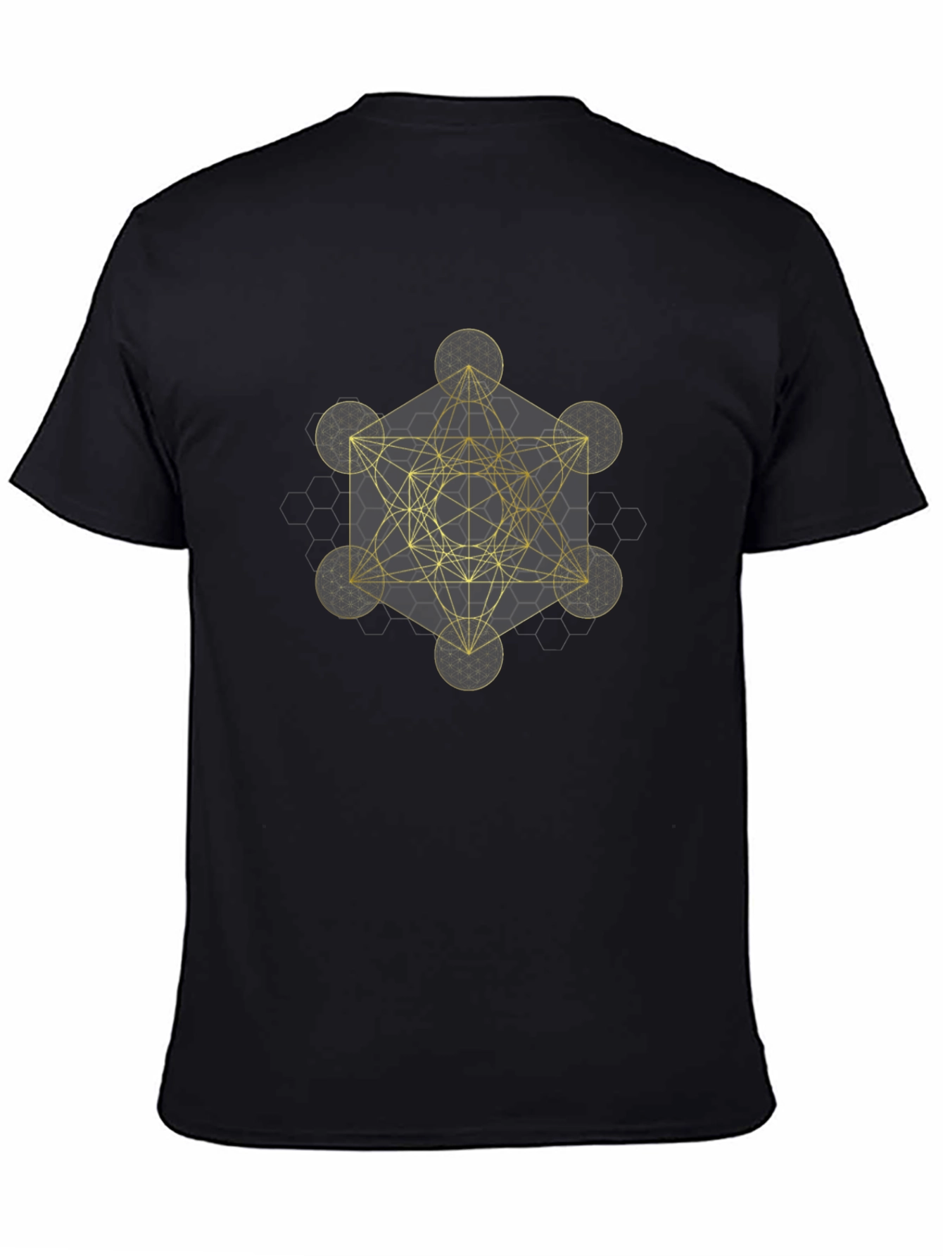 Geometric Graphic Tee - Metatrons Cube Design
