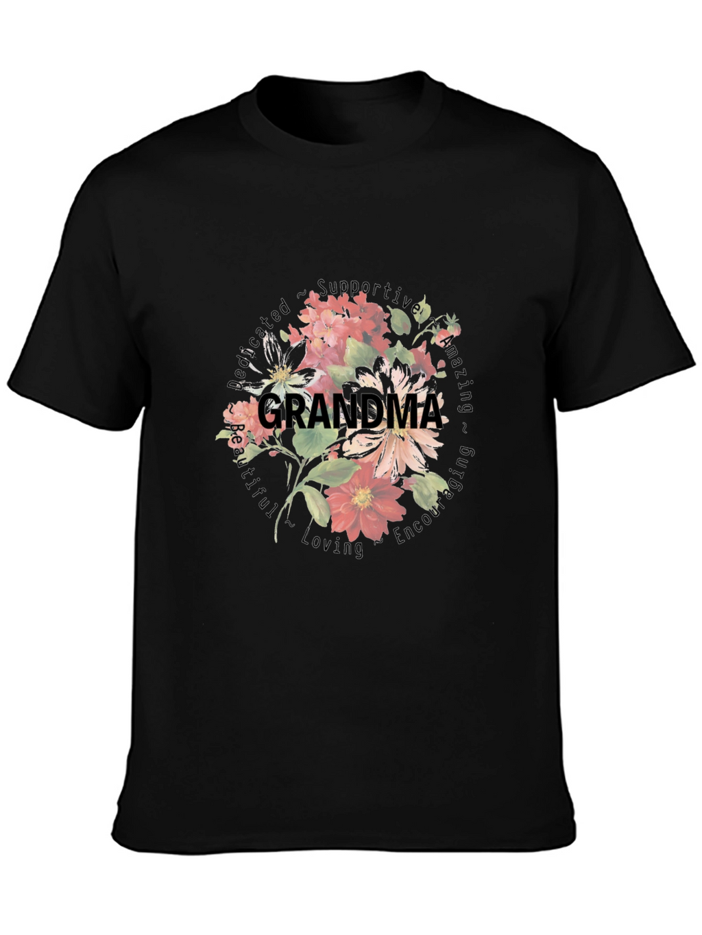 Grandma Floral Graphic T-Shirt