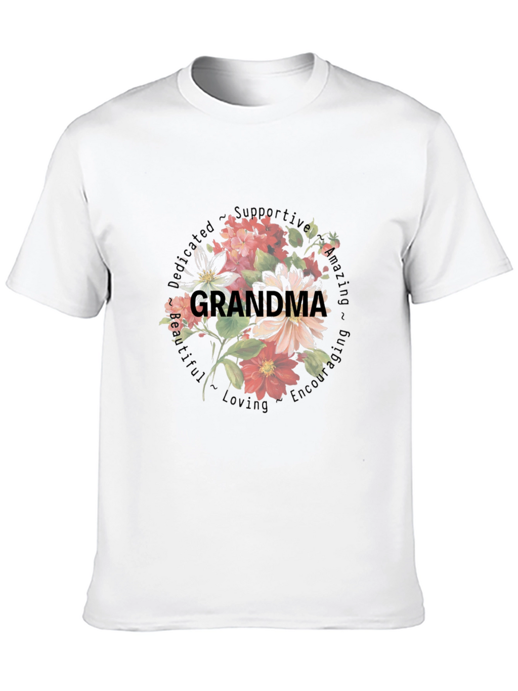 Grandma Floral Graphic T-Shirt