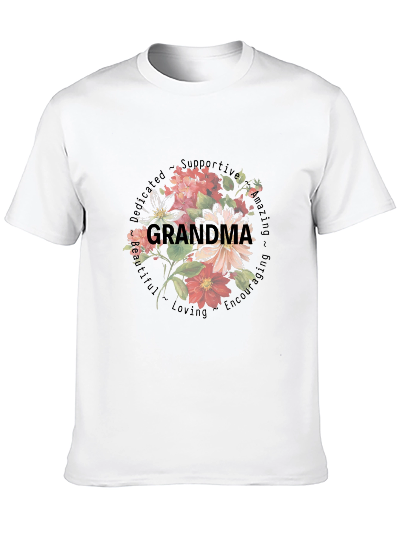 Grandma Floral Graphic T-Shirt