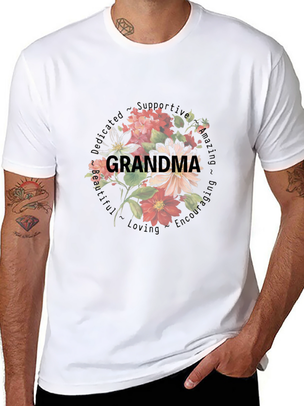 Grandma Floral Graphic T-Shirt
