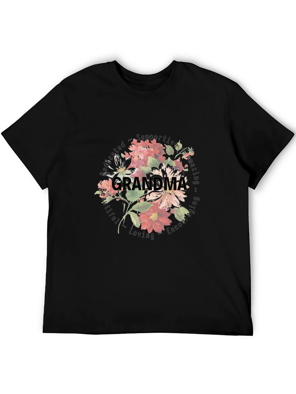 Grandma Floral Graphic T-Shirt