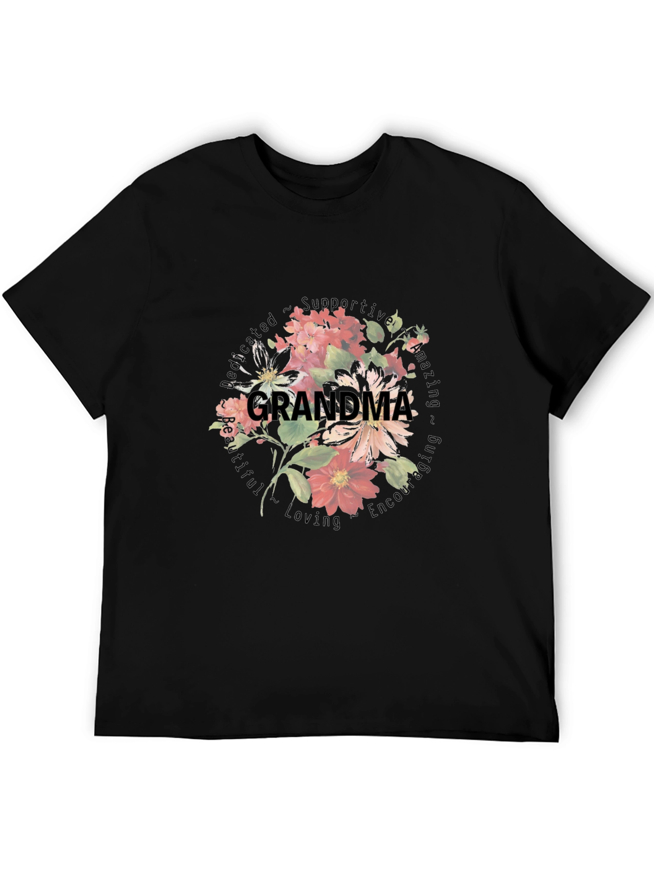 Grandma Floral Graphic T-Shirt