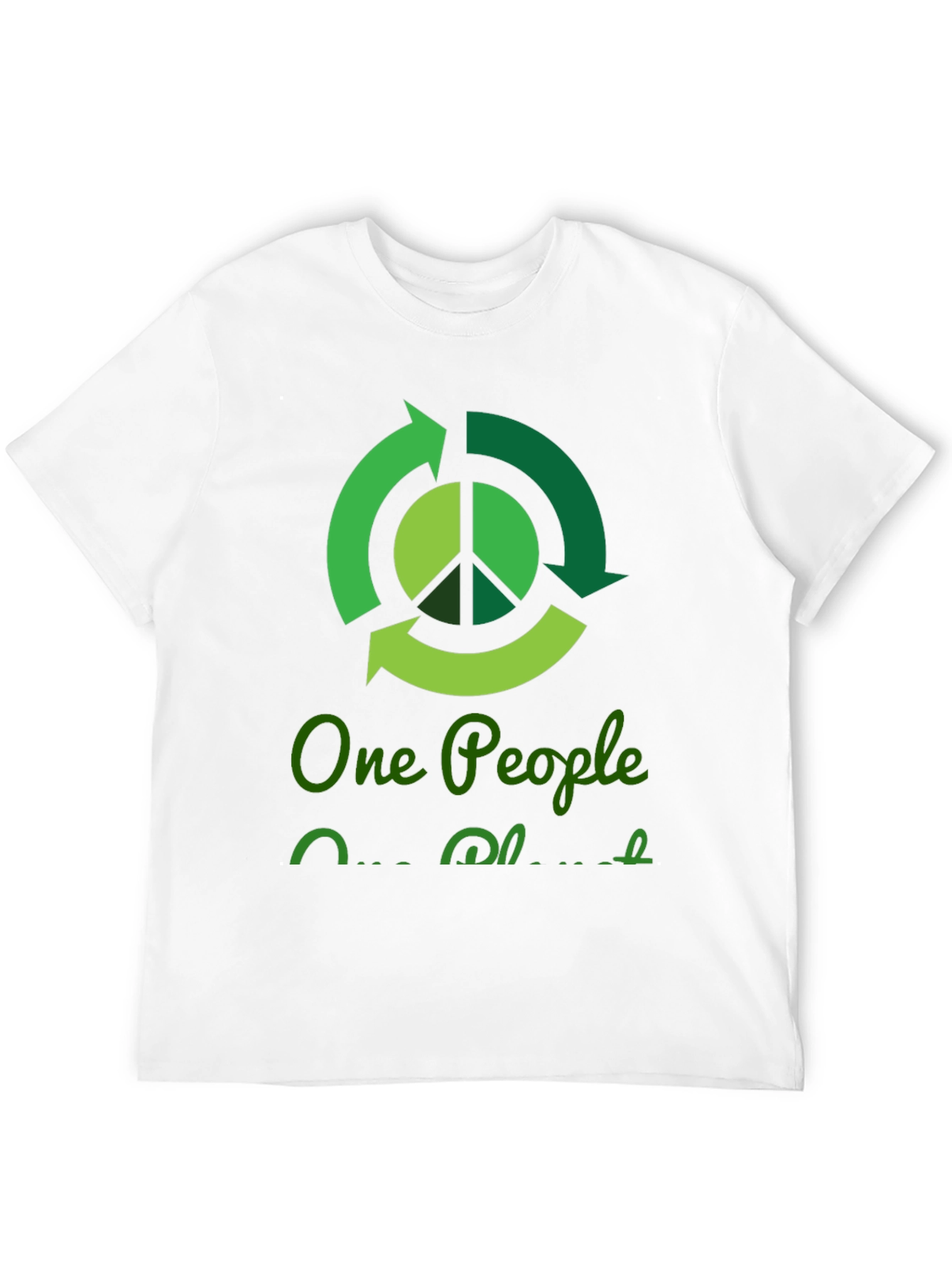 Eco-Friendly One People One Planet Graphic T-Shirt