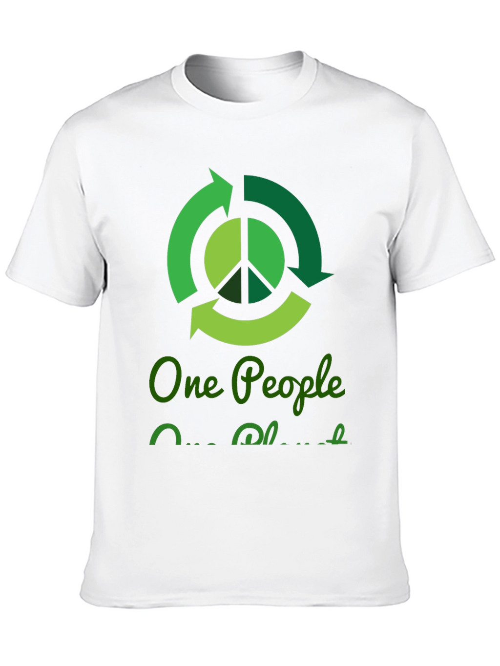 Eco-Friendly One People One Planet Graphic T-Shirt