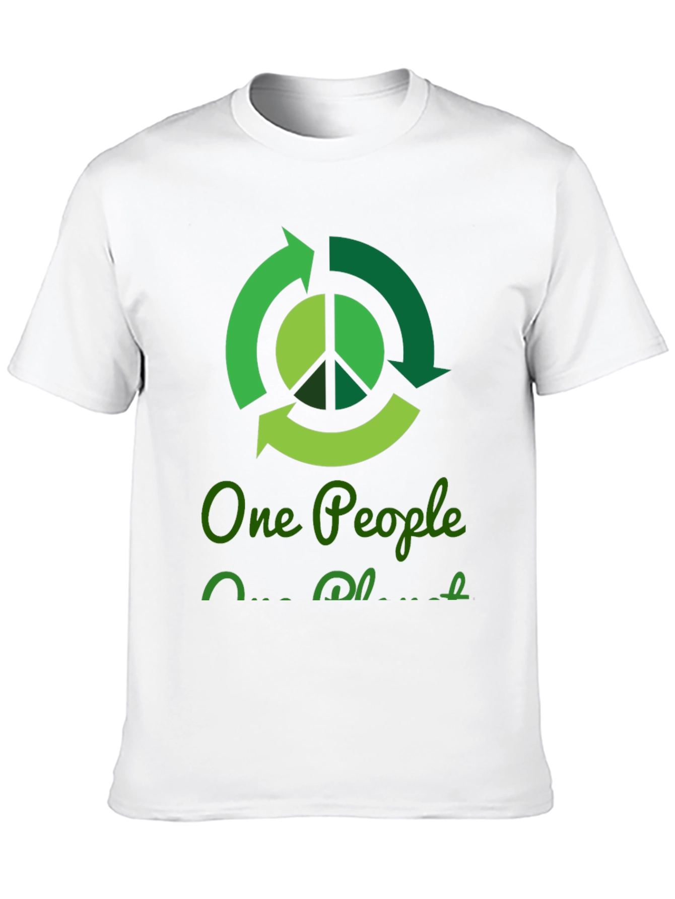 Eco-Friendly One People One Planet Graphic T-Shirt