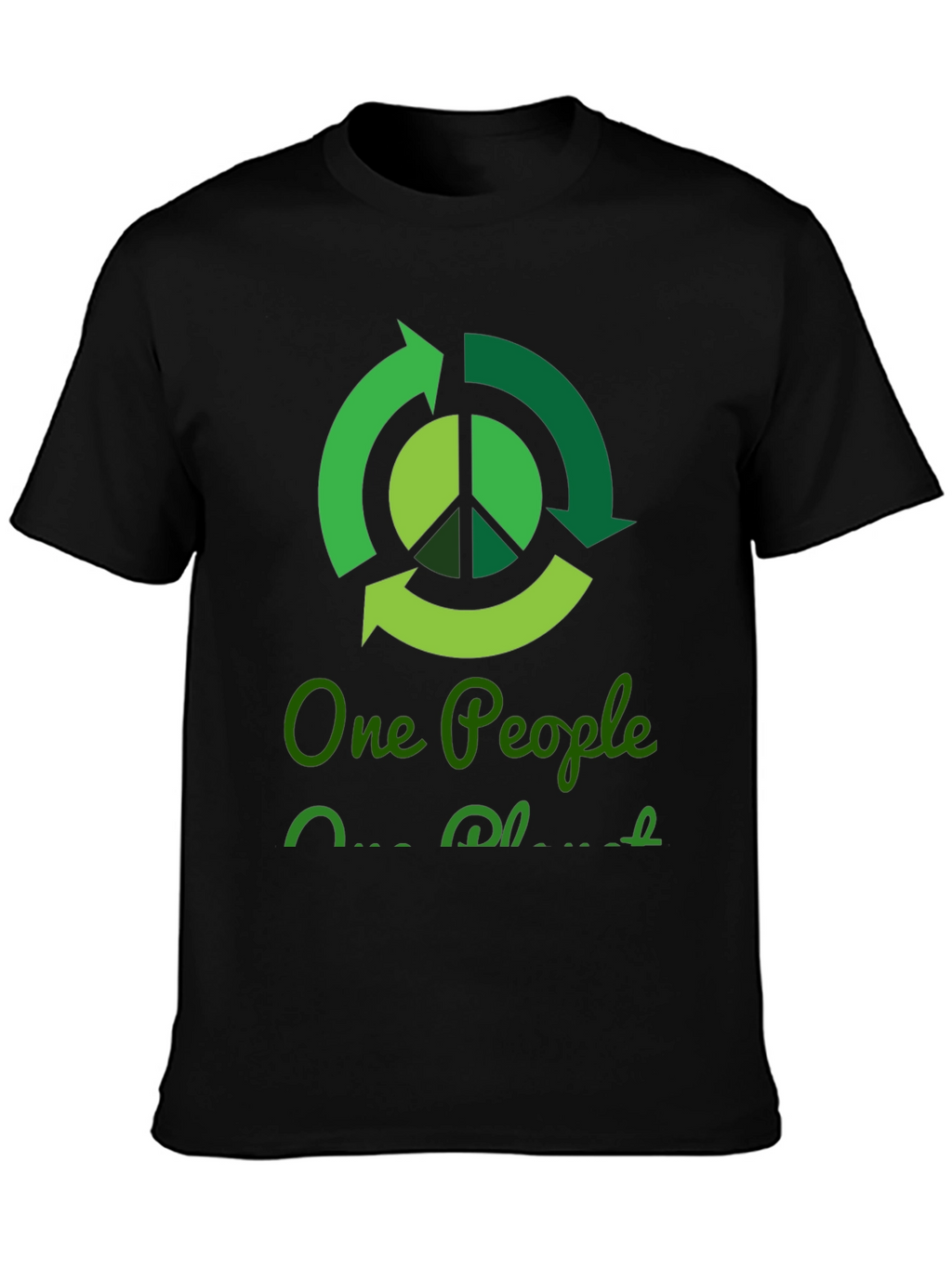 Eco-Friendly One People One Planet Graphic T-Shirt