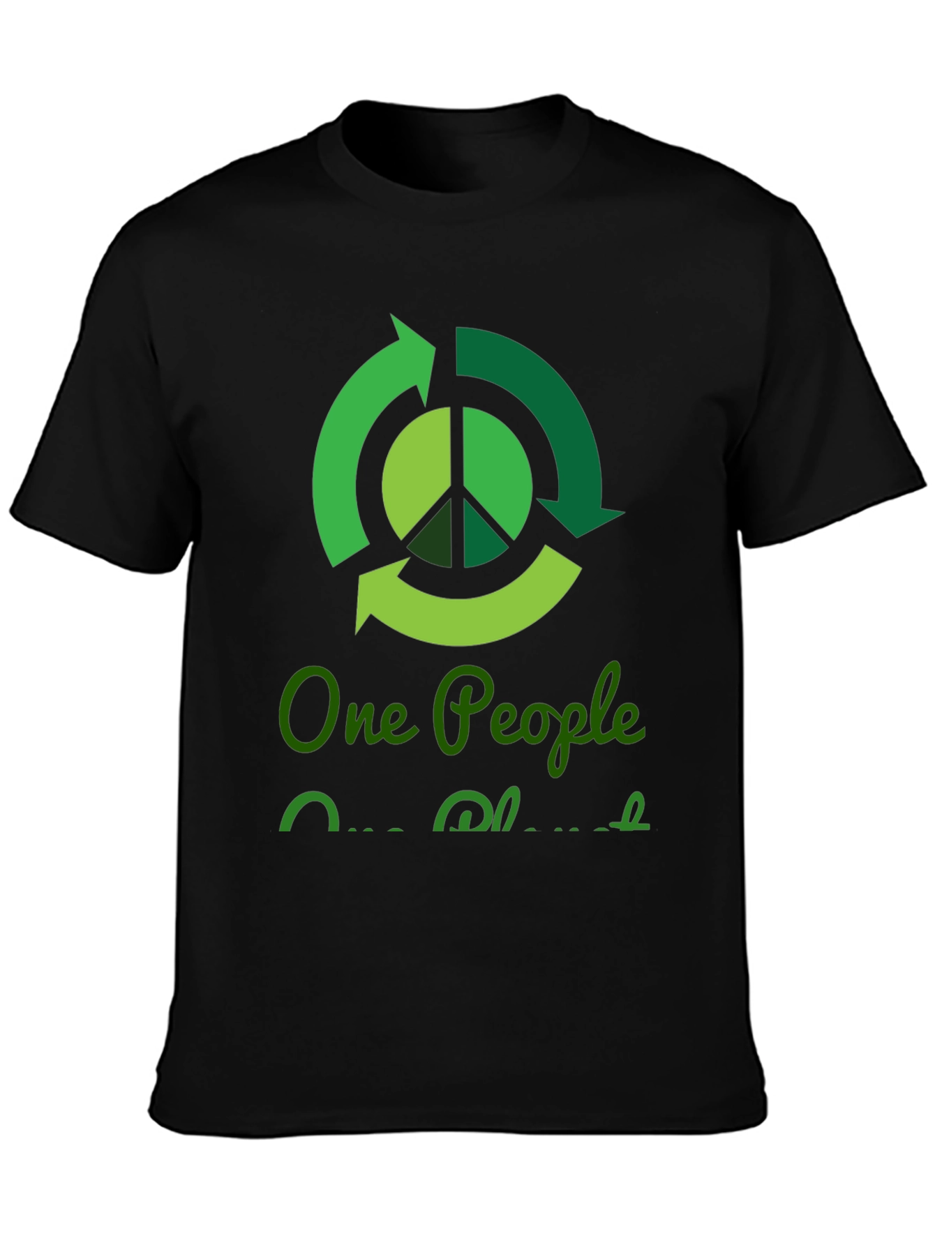 Eco-Friendly One People One Planet Graphic T-Shirt