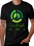 Eco-Friendly One People One Planet Graphic T-Shirt