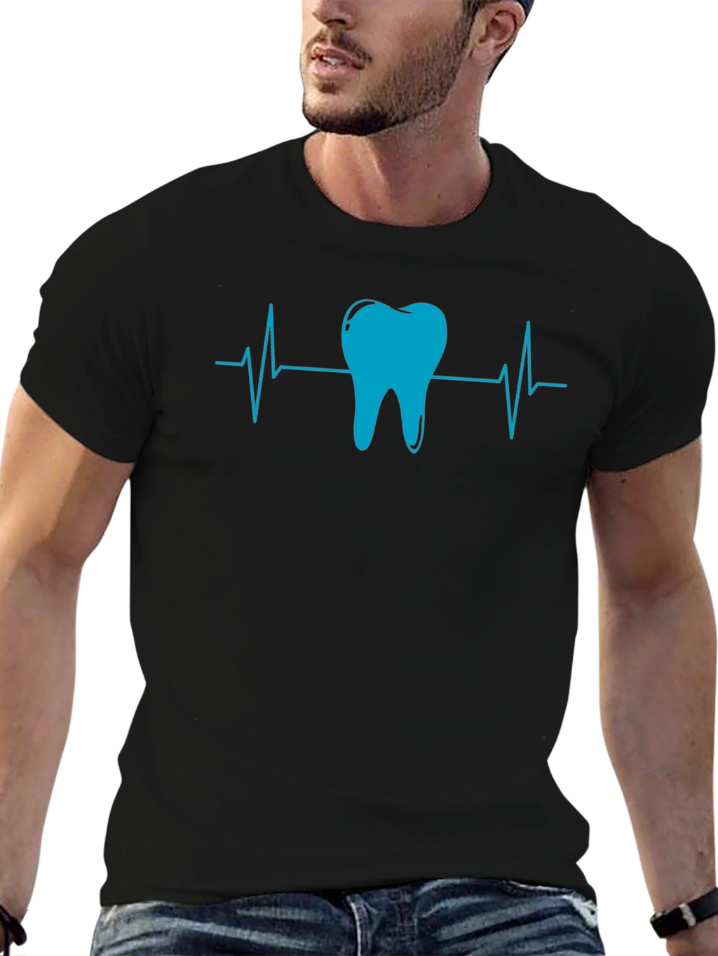 Dental Heartbeat T-Shirt - Black