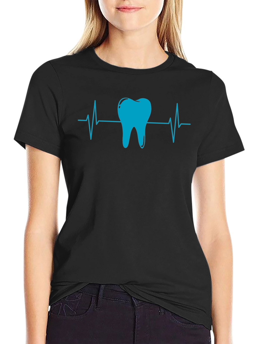 Dental Heartbeat T-Shirt - Black