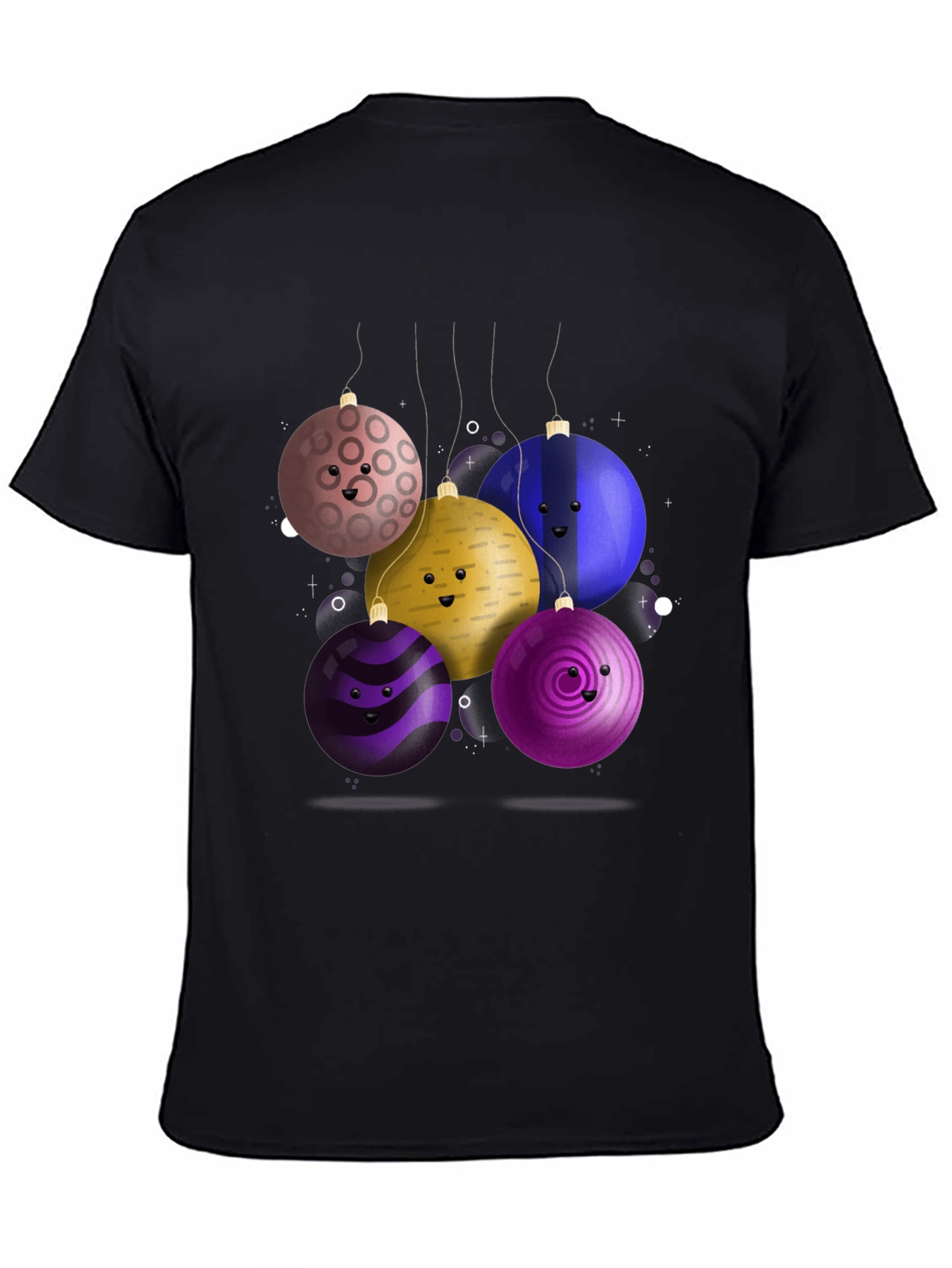 Festive Ornament Tee: Smiling Holiday Cheer