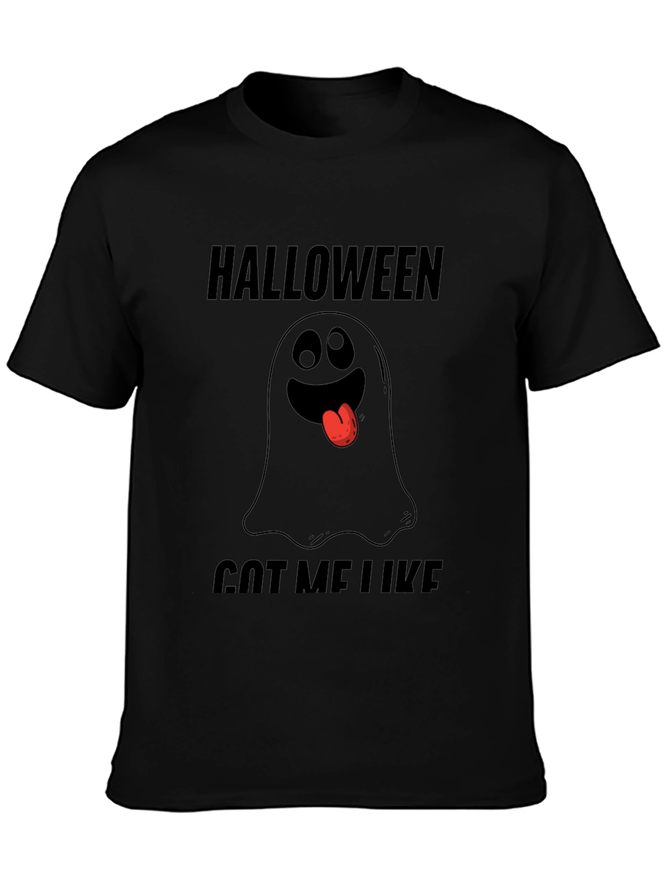 Halloween Ghost Graphic Tee - Spooky Season Shirt
