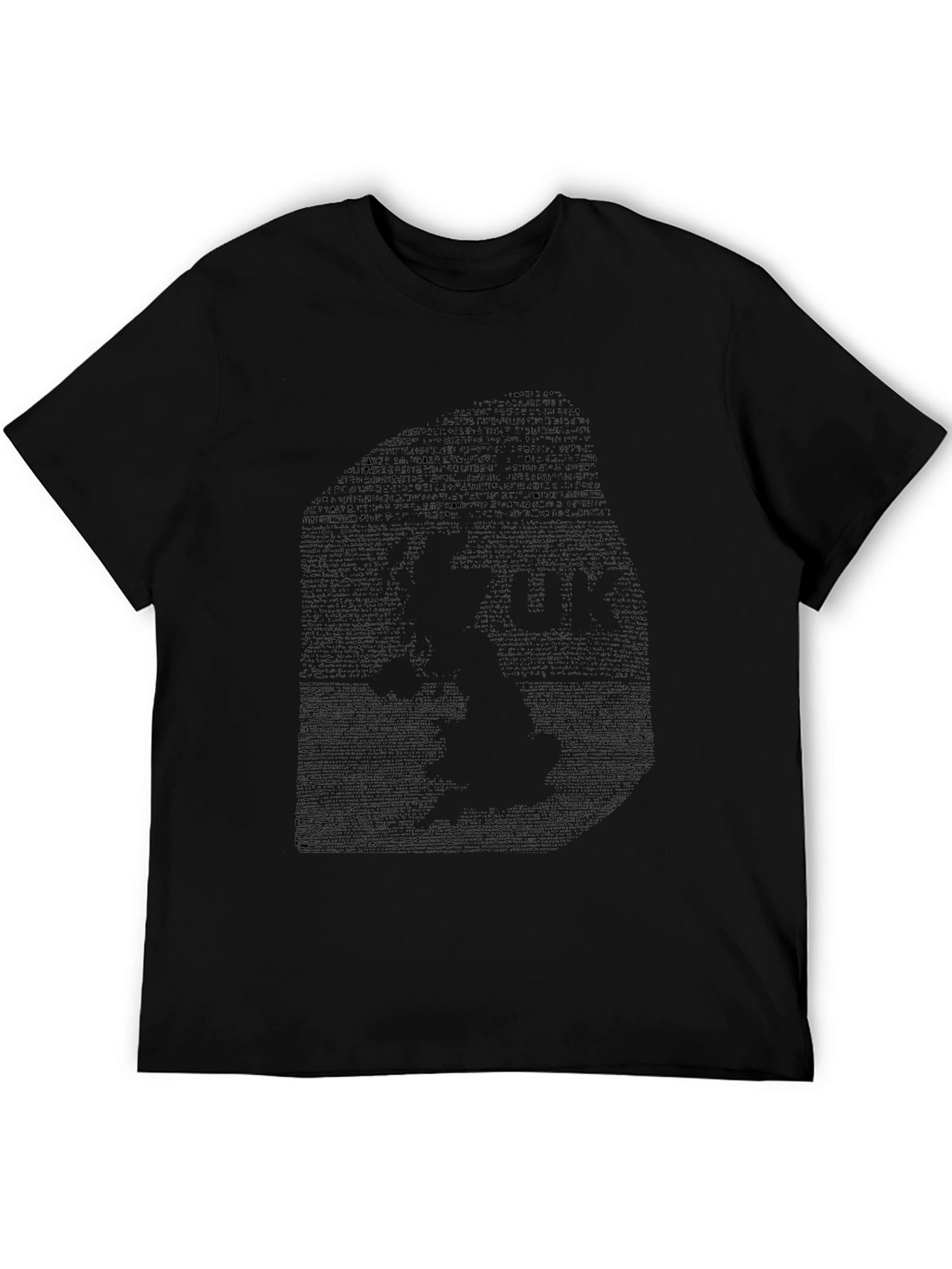 Abstract Face Graphic Black T-Shirt
