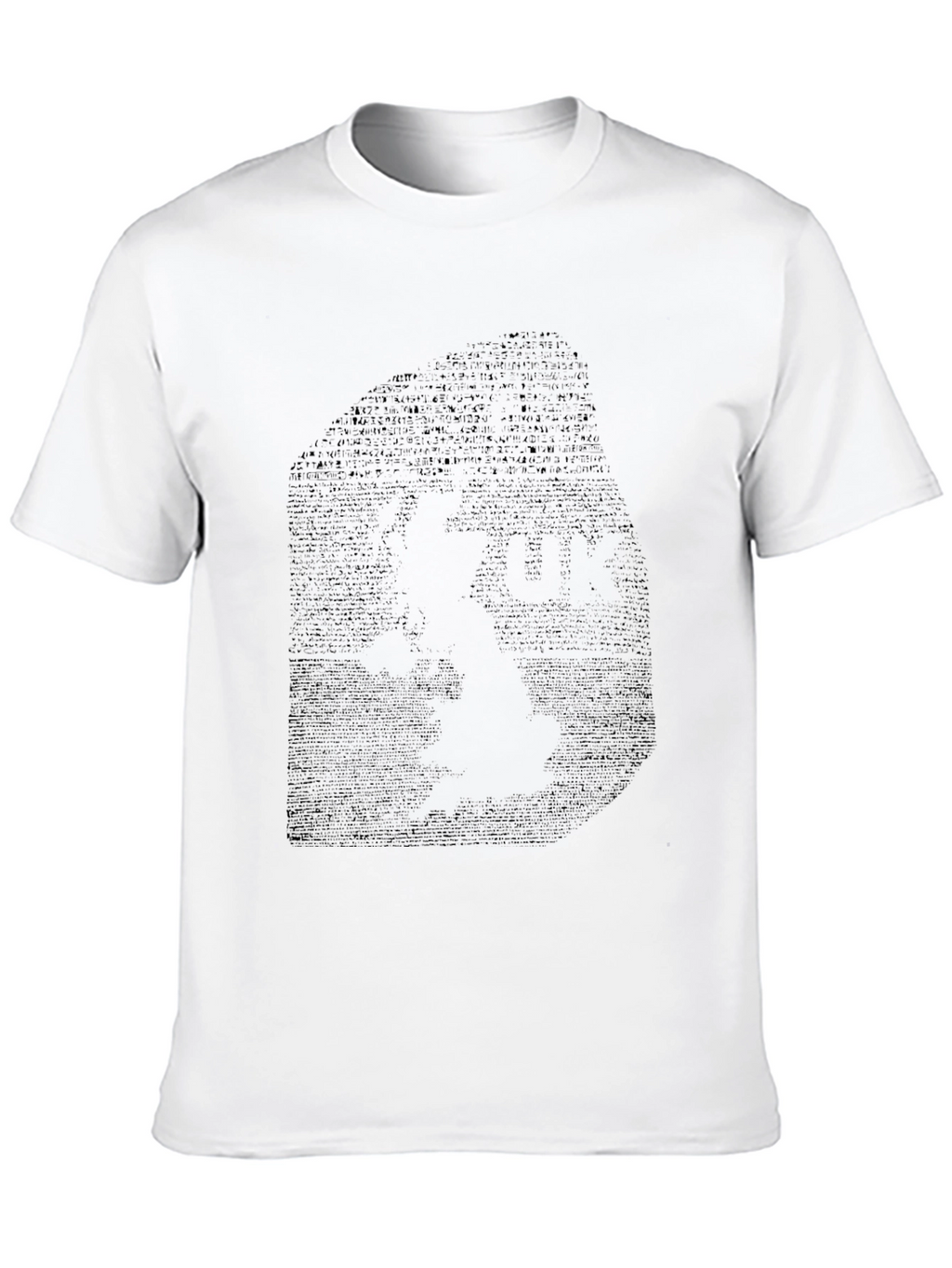 Abstract Face Graphic Black T-Shirt