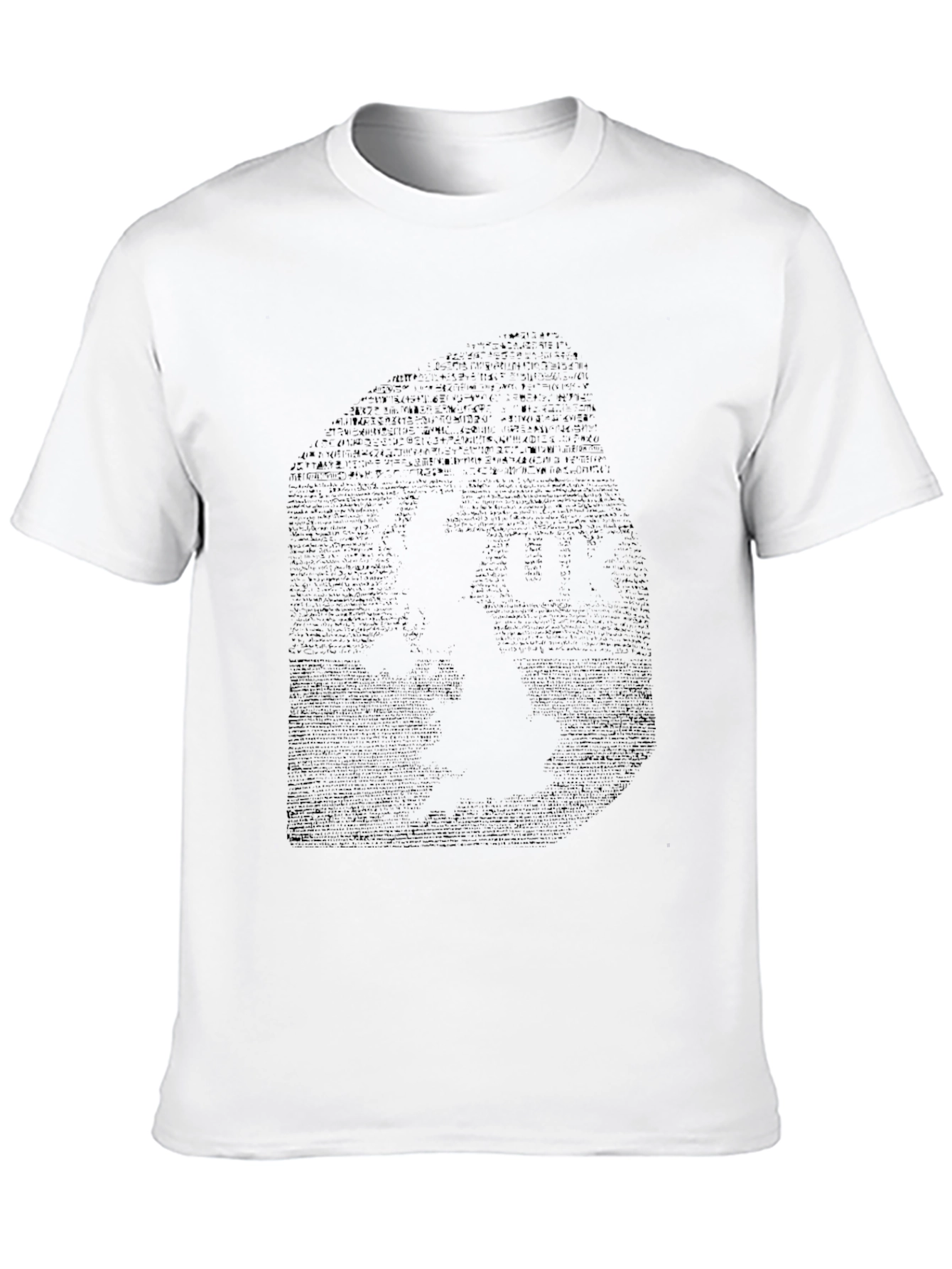 Abstract Face Graphic Black T-Shirt