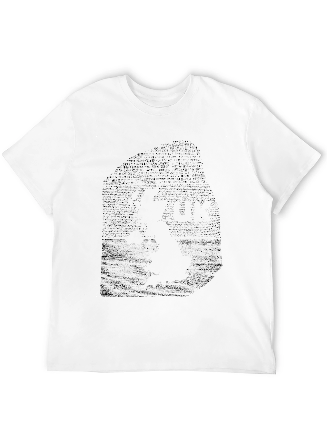 Abstract Face Graphic Black T-Shirt