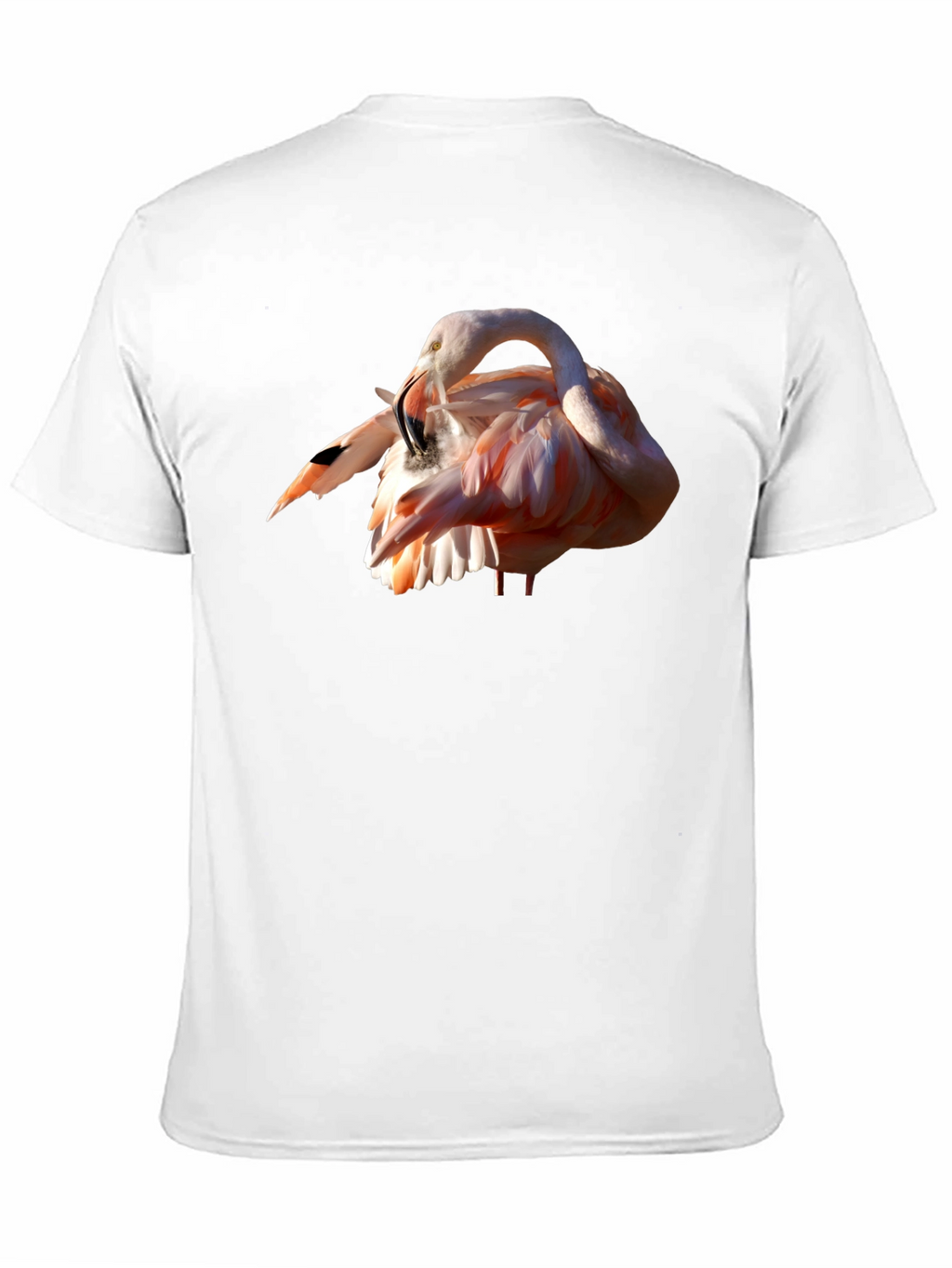 Flamingo Print Black T-Shirt