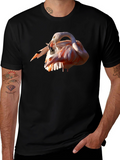 Flamingo Print Black T-Shirt