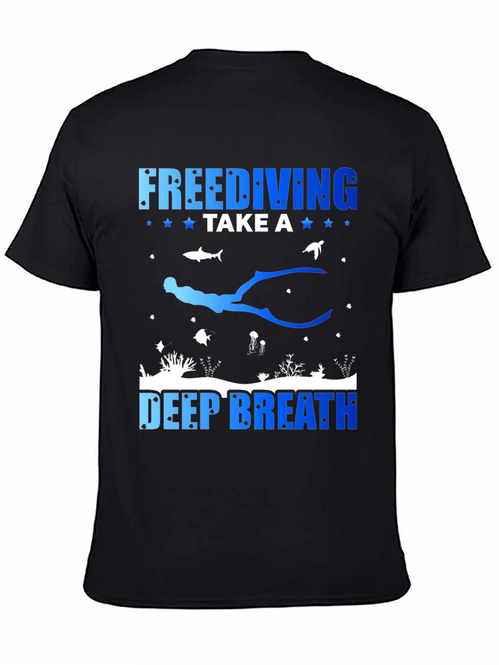 Freediving Deep Breath Graphic T-Shirt
