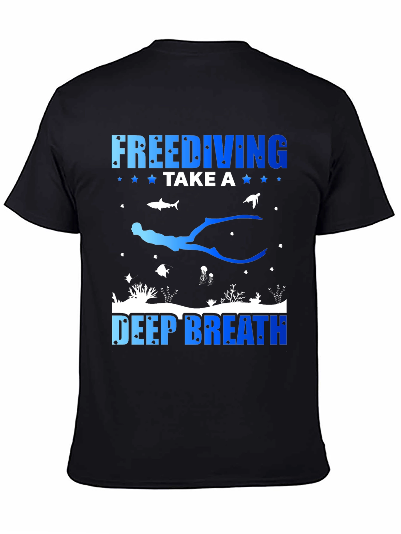 Freediving Deep Breath Graphic T-Shirt