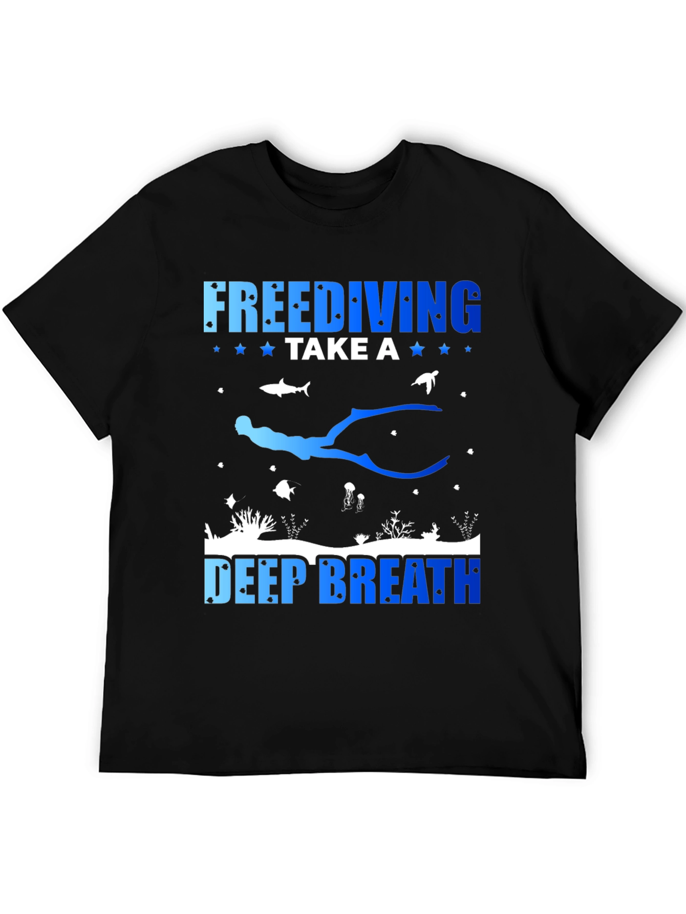 Freediving Deep Breath Graphic T-Shirt