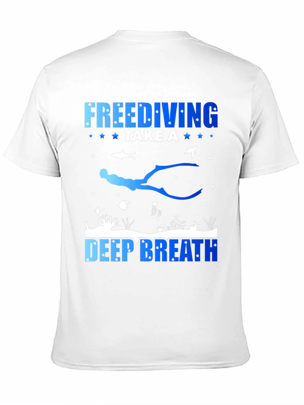 Freediving Deep Breath Graphic T-Shirt