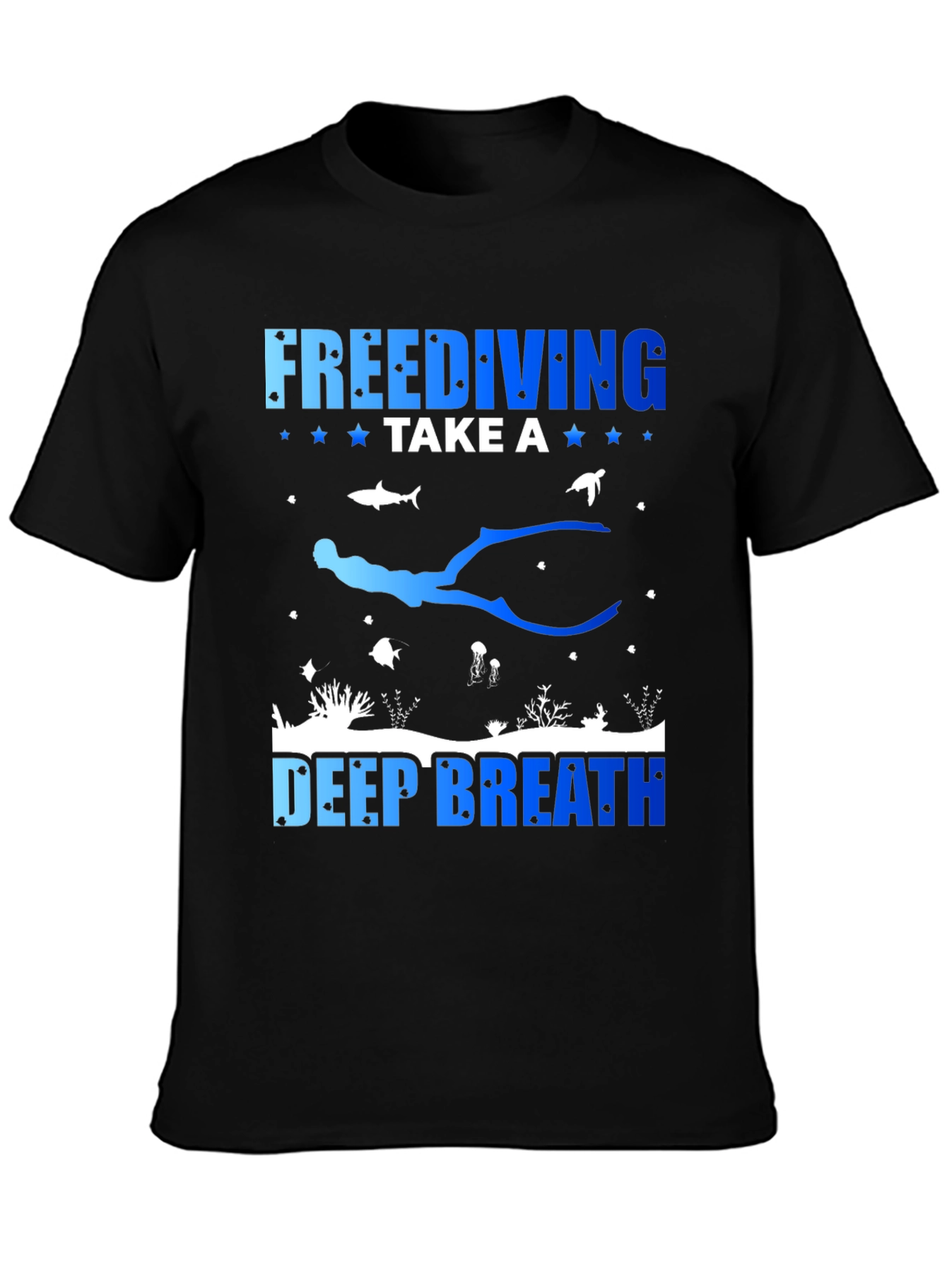 Freediving Deep Breath Graphic T-Shirt