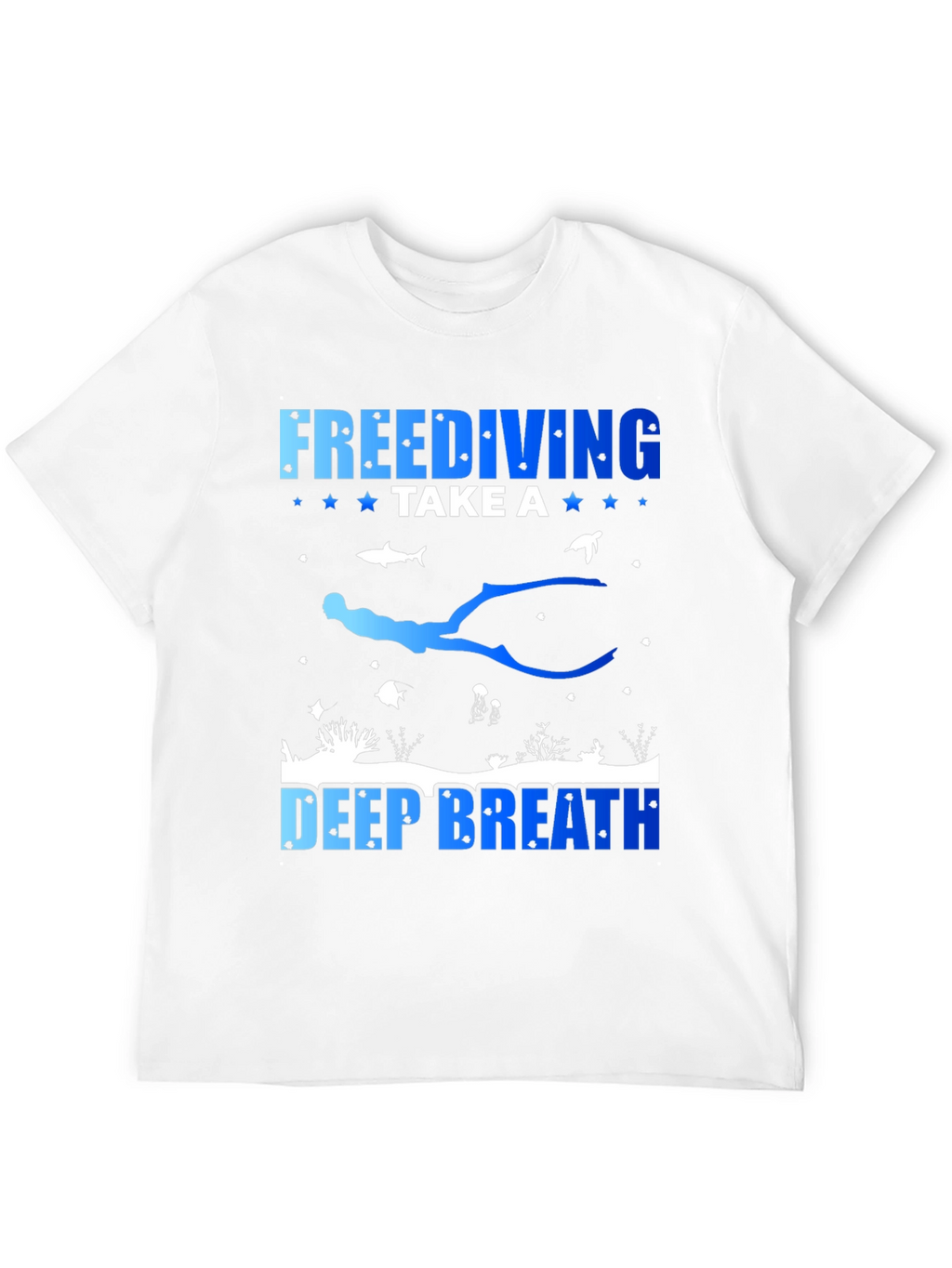Freediving Deep Breath Graphic T-Shirt