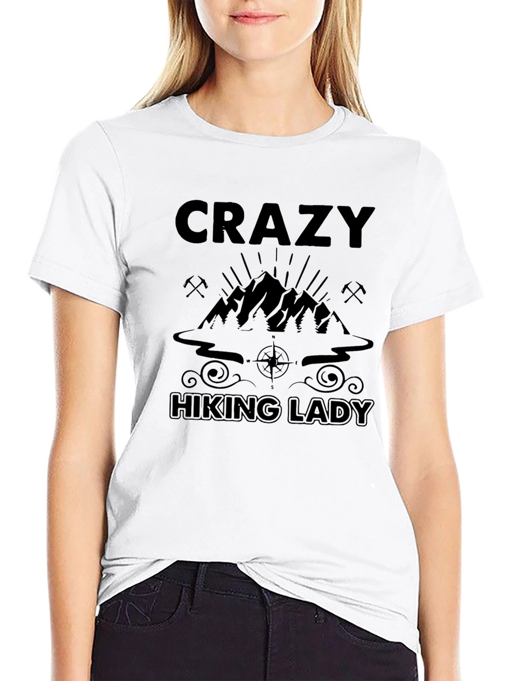 Crazy Hiking Lady T-Shirt