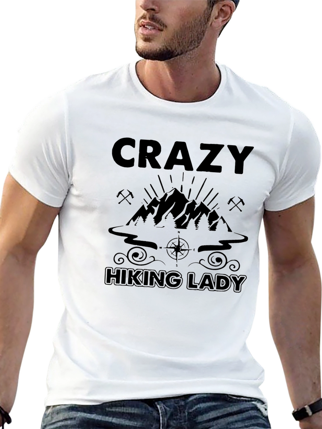 Crazy Hiking Lady T-Shirt