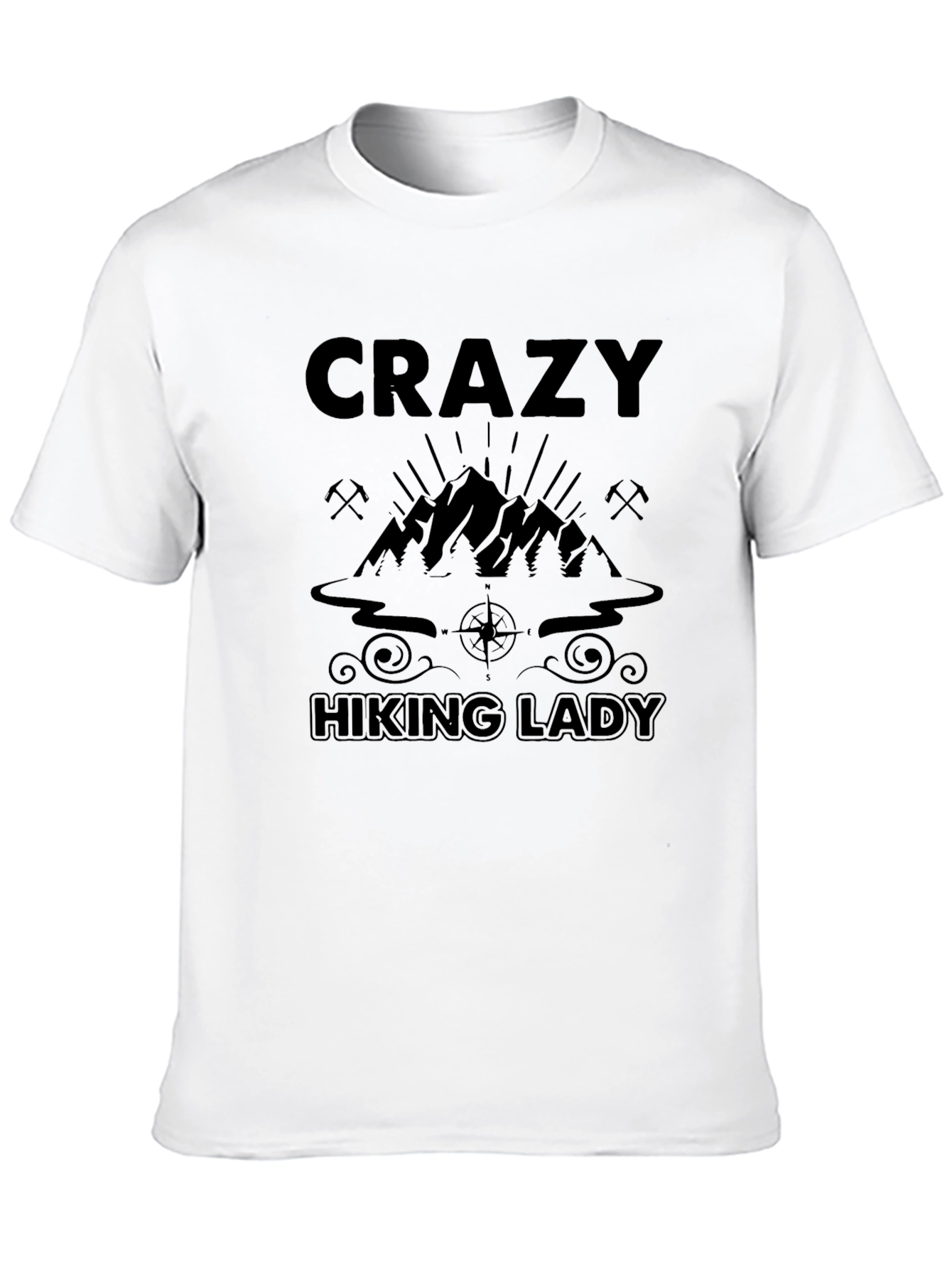 Crazy Hiking Lady T-Shirt
