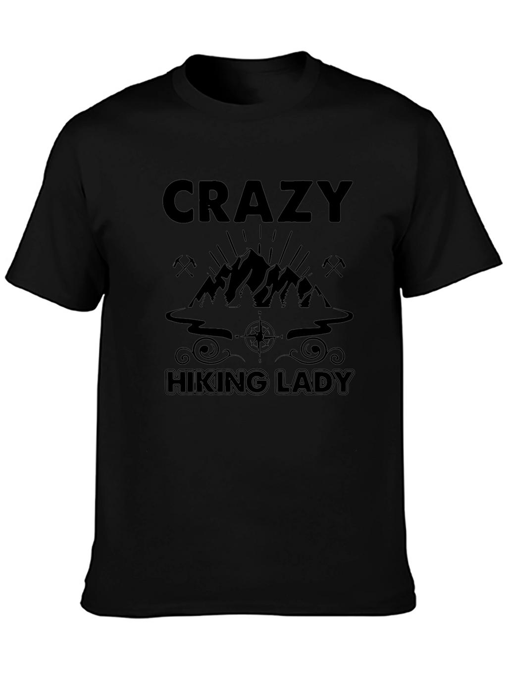 Crazy Hiking Lady T-Shirt